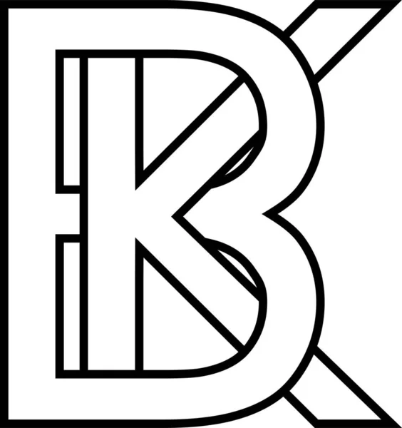 Logo Teken Pictogram Teken Twee Met Elkaar Verbonden Letters — Stockfoto