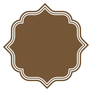 Arabesque Arapça çerçeve dekoratif şekil kabile tahtası dekor, arabesk bayrağı