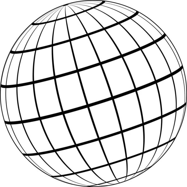 Globe Model Ziemia Planeta Model Sfera Niebieska Współrzędna Siatka — Zdjęcie stockowe