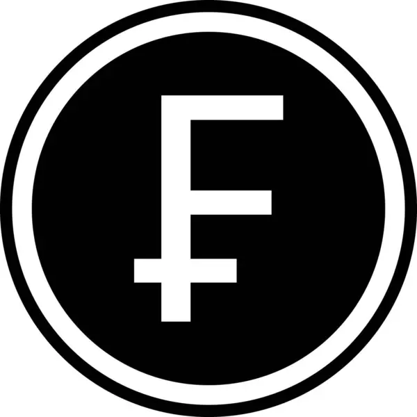 Swiss franc sign, crossed letter f, CHF, Swiss franc