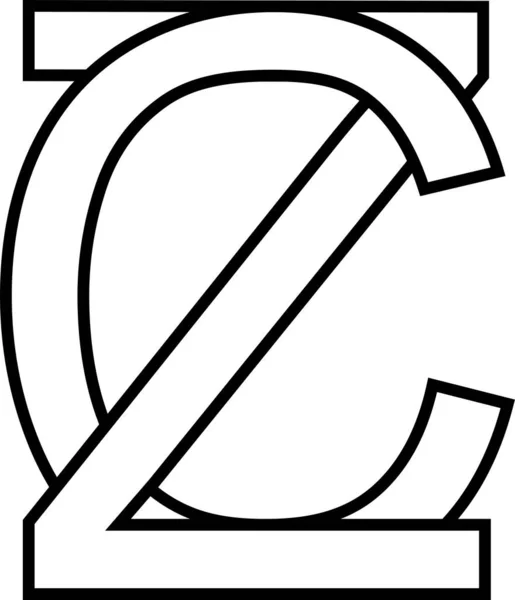 Logo Signo Icono Checo Entrelazado Letras — Foto de Stock