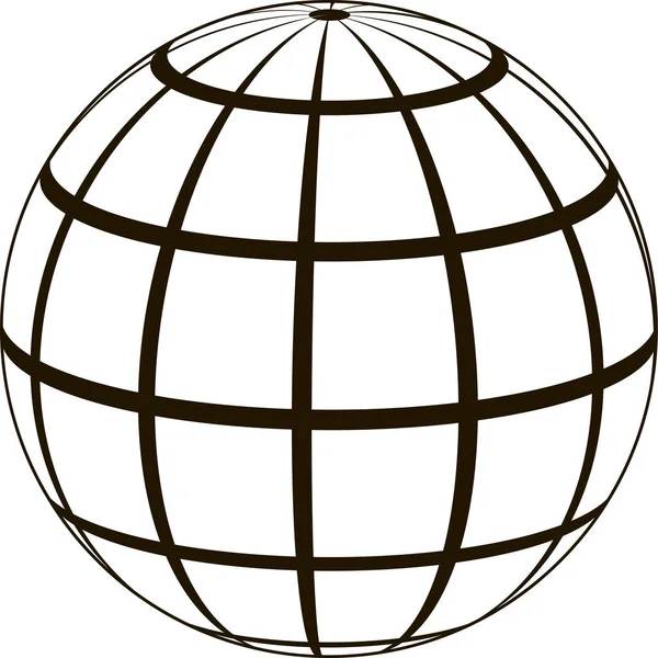 Graticule Globe Meridian Równoległe Linie Pola Powierzchni Szablon Graticule — Zdjęcie stockowe