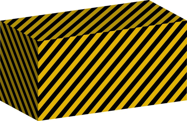 Cihly Diagonální Žluté Černé Pruhy Varování Omezující Rozměry Cihly — Stock fotografie