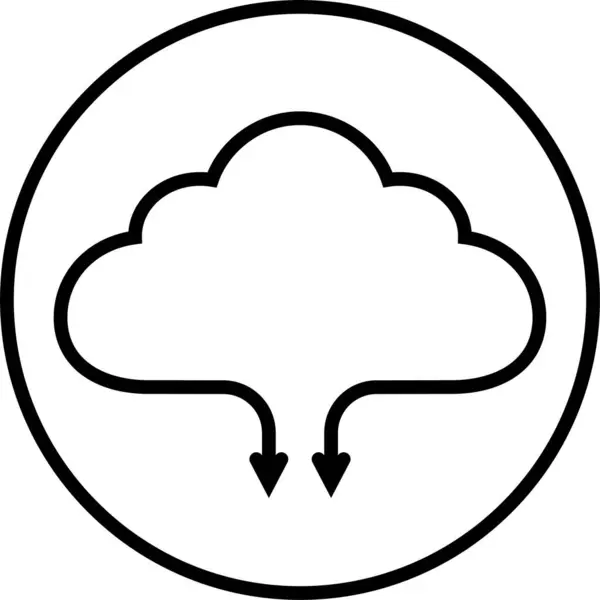 Icon Service Cloud Datenspeicherung Einfaches Icon Download Upload Von Daten — Stockfoto