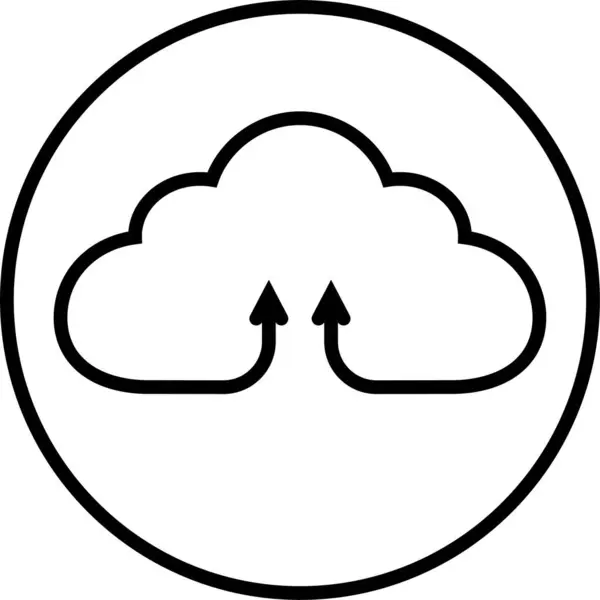 Icona Servizio Cloud Memorizzazione Dati Icona Semplice Scaricare Caricare Dati — Foto Stock