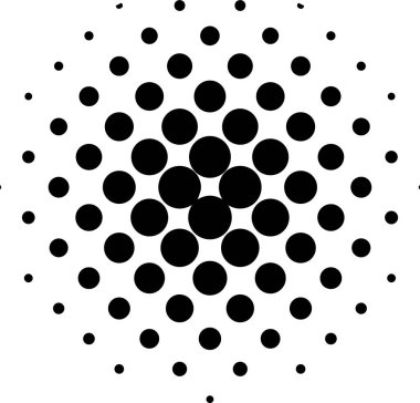 Yarım tonlu daireler, daireler, grafikler nokta nokta pop, sanat deseni