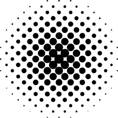 Yarım ton daireler büyüklükte daireler çizgiler, nokta pop sanat deseni