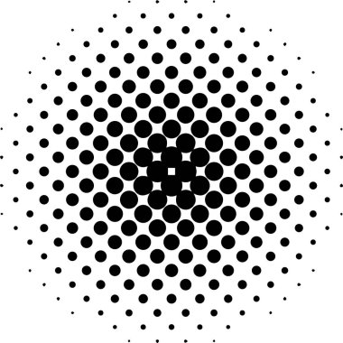 Yarım ton daireler büyüklüğünde daireler, grafikler nokta pop sanat deseni