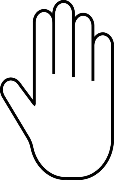 Gestos Dedos Mão Ícones Palma Ponteiros Gesto Dedo Médio — Fotografia de Stock