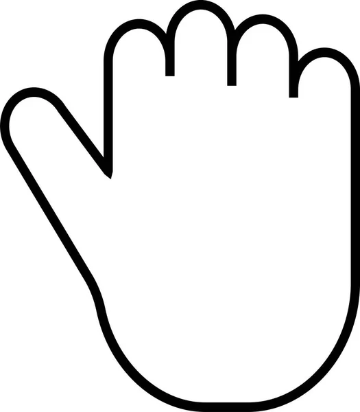 手势手指手 棕榈图标指针 中指手势 — 图库照片