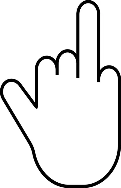Gesty Palce Dłoń Dłoni Ikony Wskazuje Środkowy Gest Palca — Zdjęcie stockowe