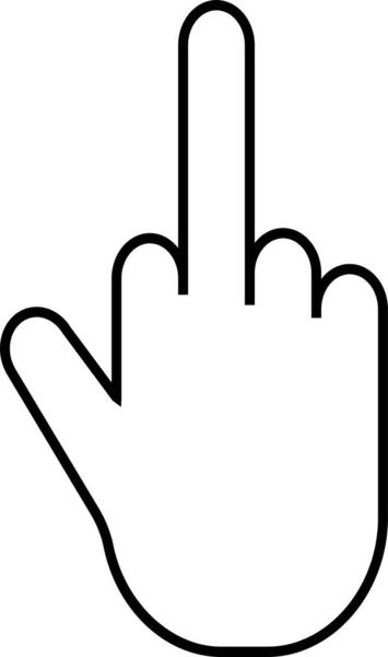 Gesturi Degetele Palmei Mână Pictograme Indicatori Gest Deget Mijlociu — Fotografie, imagine de stoc