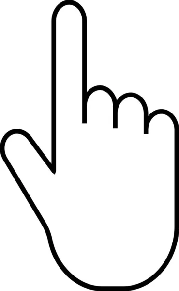 Gesty Palce Dłoni Dłoni Ikony Wskazuje Środkowy Gest Palca — Zdjęcie stockowe
