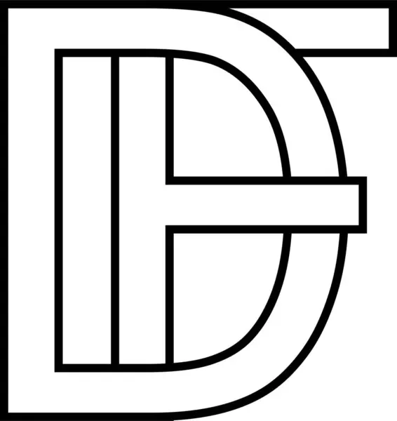 Logo Teken Icoon Teken Verweven Letters — Stockfoto