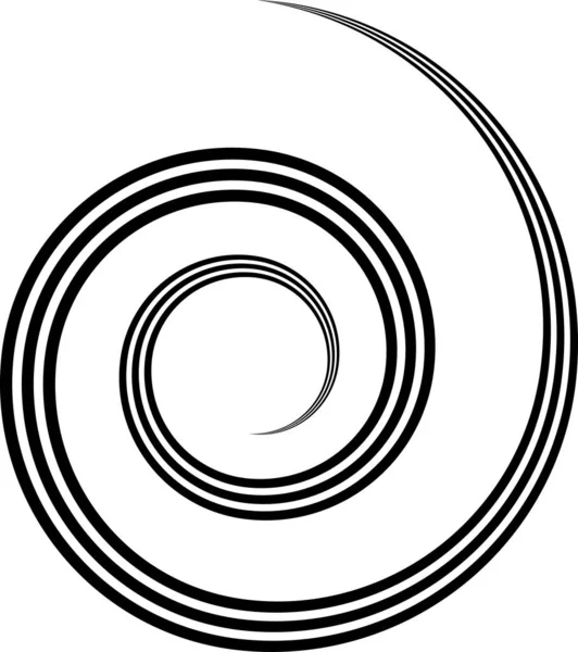Triple Spirale Tourbillon Tournant Rond Forme Concentrique Boucle Illustration Stock — Photo