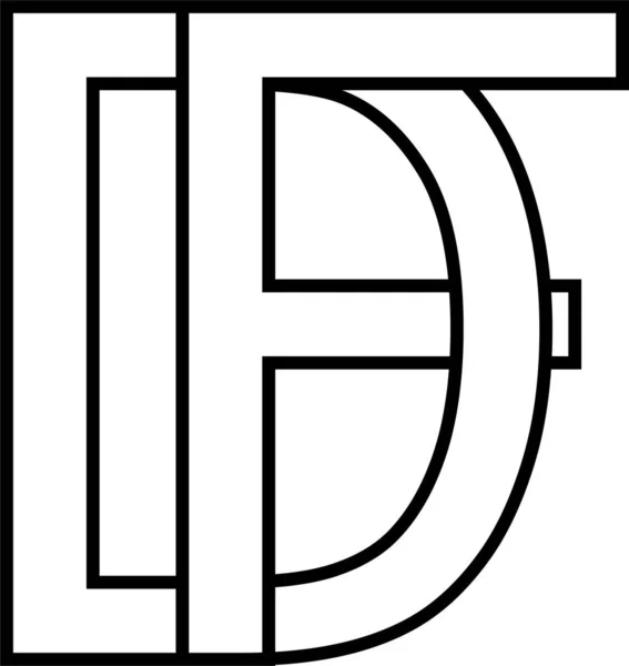 Logotipo Sinal Ícone Sinal Entrelaçado Letras — Fotografia de Stock