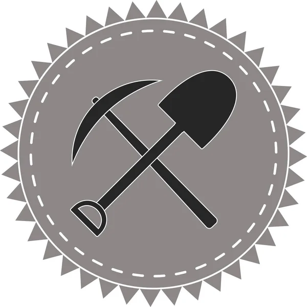 Logo Icono Excavadora Recoger Pala Buscadores Tesoro Vector — Foto de Stock