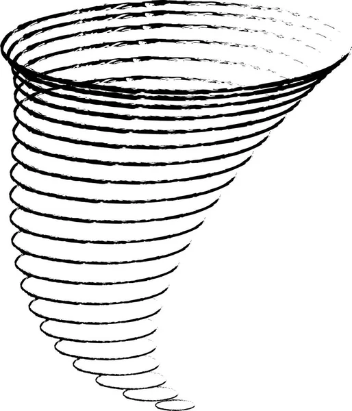 Ikon Cyklon Tornados Linjär Platt Stil Vektor Illustration — Stockfoto