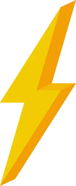 Lightning Yellow Simple Sign Energy Brainstorming Bright New Idea — Stok Foto