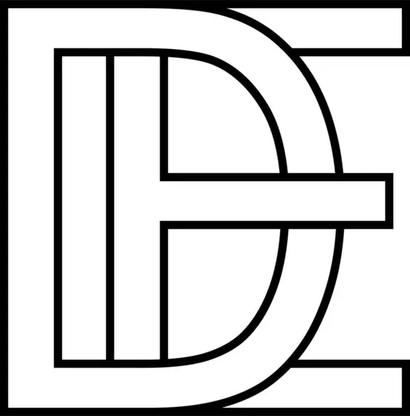 Logo Zeichen Symbol Zeichen Verschachtelt Buchstaben — Stockfoto