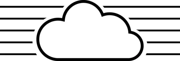 Хмарний Хмарний Шаблон Створює Сховище Даних Хмарного Логотипу Векторний Шаблон — стокове фото