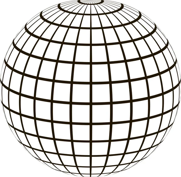 Globe Coordinate Grid Meridian Parallel Field Lines Meridian Parallel — Stock Photo, Image