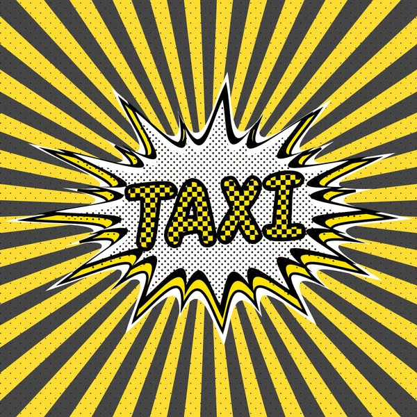 Pop Art Background Taxi Service Background Taxi Yellow Square Design — Stock Photo, Image