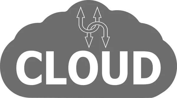 Información Datos Almacenamiento Nube Logo Vector Logo Cloud Data —  Fotos de Stock