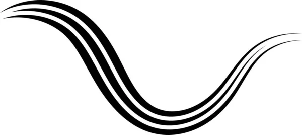 Καμπυλωτή Χαριτωμένη Τριπλή Γραμμή Κορδέλα Κομψό Καλλιγραφικό Στοιχείο Χαριτωμένα Γραμμή — Φωτογραφία Αρχείου