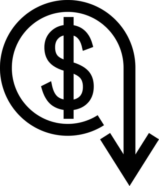 Icon Crisis Development Flourishing Dollar Sign Arrow Business — Stock Photo, Image