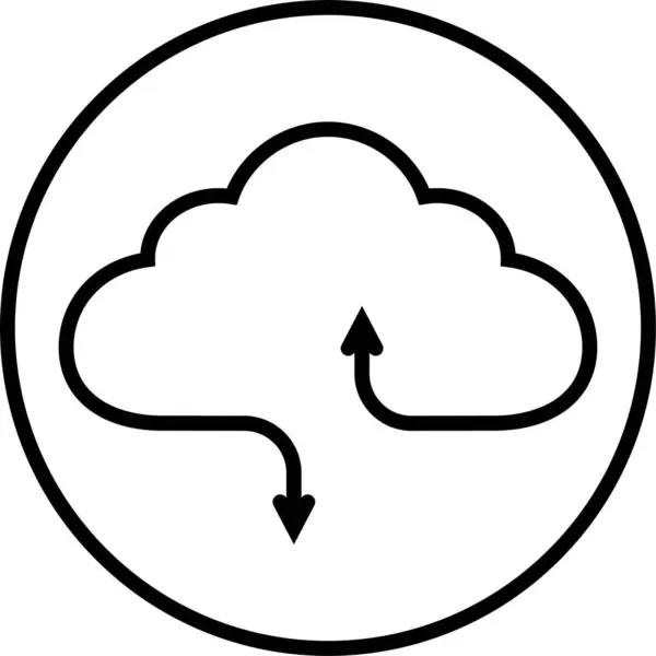 Icon Service Cloud Datenspeicherung Einfaches Icon Herunterladen Daten Hochladen — Stockfoto