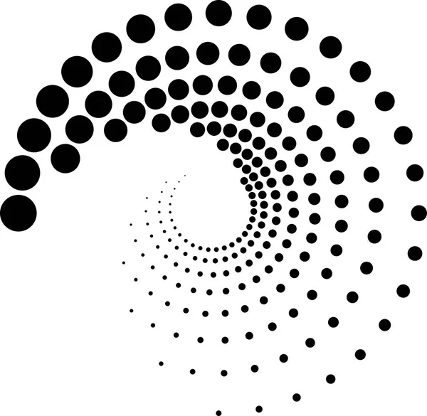 Punto Disminución Círculo Forma Espiral Logotipo Del Caracol Espiral Gotas — Foto de Stock