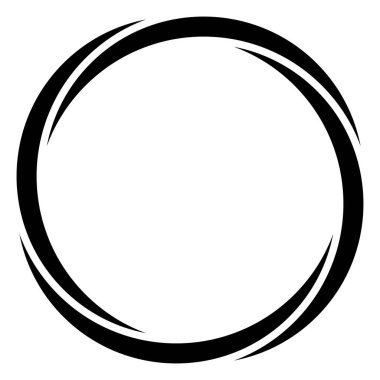 Yuvarlak eğri çerçeve, 4 sektör ay süsleme çemberi sınır çizimi