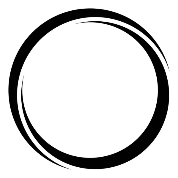 Yuvarlak eğri çerçeve siyah beyaz ay süsleme çember sınır karalama