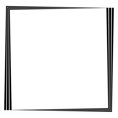 Soyut fotoğraf çerçevesi çift çizgili, iç şablon