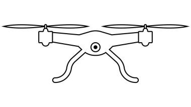 İHA helikopter kamerası, kontrol, yukarıdan keşif için kuadkopter.