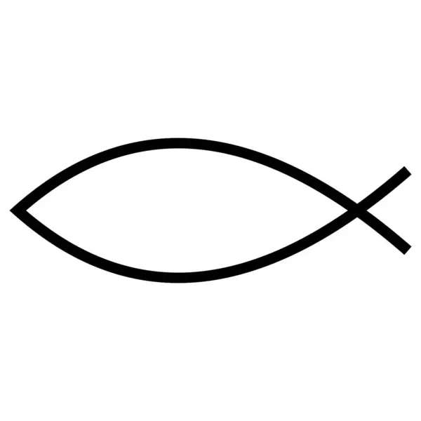 Christliches Altes Symbol Jesus Zeichen Fisch Fisch Horoskop Sternbild — Stockvektor