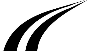 Simge yolu iki dolambaçlı yol, geleceğe giden yol pürüzsüz dönüş