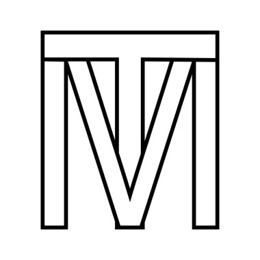 Logo işareti Mt TM, simge çift harfli logotym m