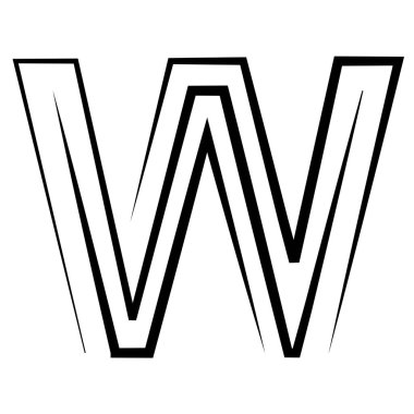 W logo stüdyosu, w harfi tasarım simgesi logottip teknoloji yazı tipi