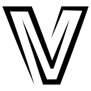 v logo stüdyo harfi V tasarım logotype teknoloji yazı tipi