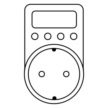 Akıllı elektrik soket simgesi elektrik aygıtı wifi akıllı soketi kontrol ediyor