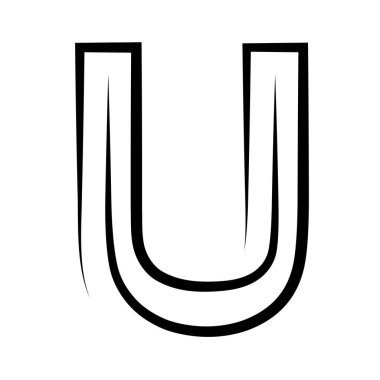 U logo stüdyosu harfi u dizayn simgesi logotype teknoloji yazı tipi