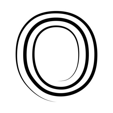O logo stüdyo harfi, o spiral simge logotype teknoloji yazı tipi