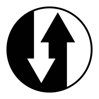 Yukarı doğru ok çemberi, ticaret cirosu ilişki konsepti bilgi değişimi