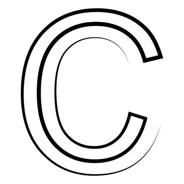 C logo stüdyo harfi c bir satır simgesi logotype yazı tipi