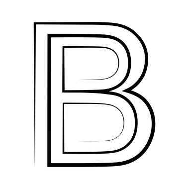 B logo stüdyosu, b harfi 1 satır simge logotype yazı tipi