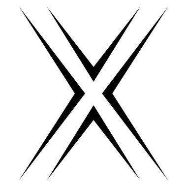 X harfi bir satır simgesi logotype x yazı tipi logo stüdyosu