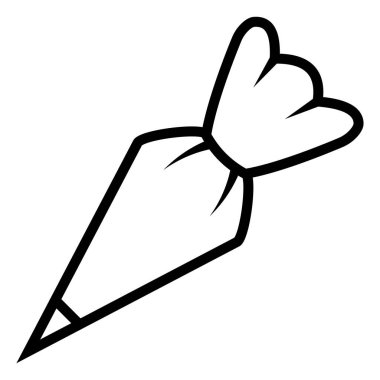 Pasta ve kremalı pasta dekorasyonu için boru torbası simgesi