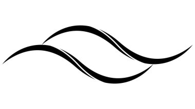 Deniz dalgası swoosh sıçrama simgesi, deniz dalgaları ufku